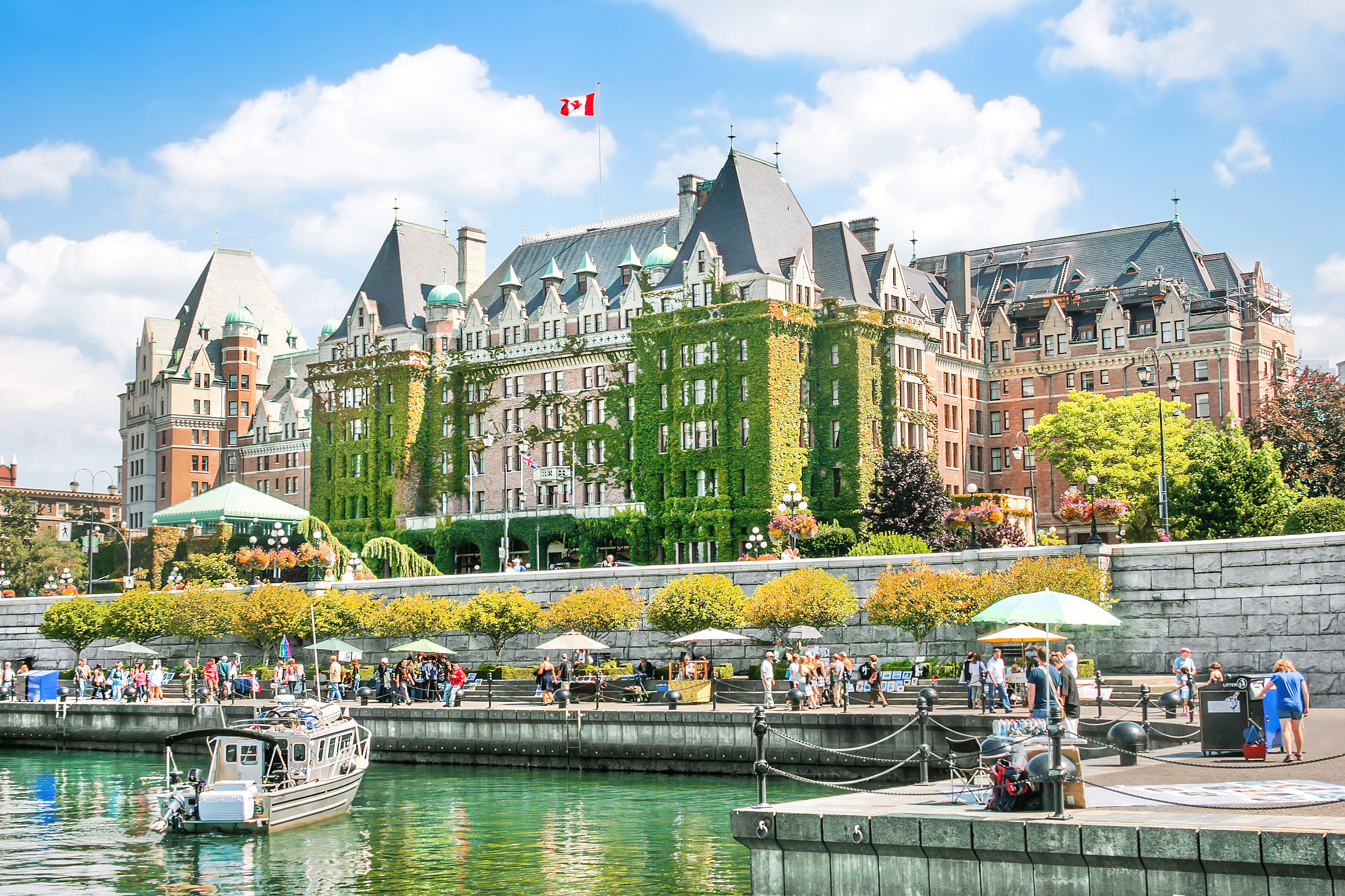 The Fairmont Empress Hotel at Victoria's Inner Harbour